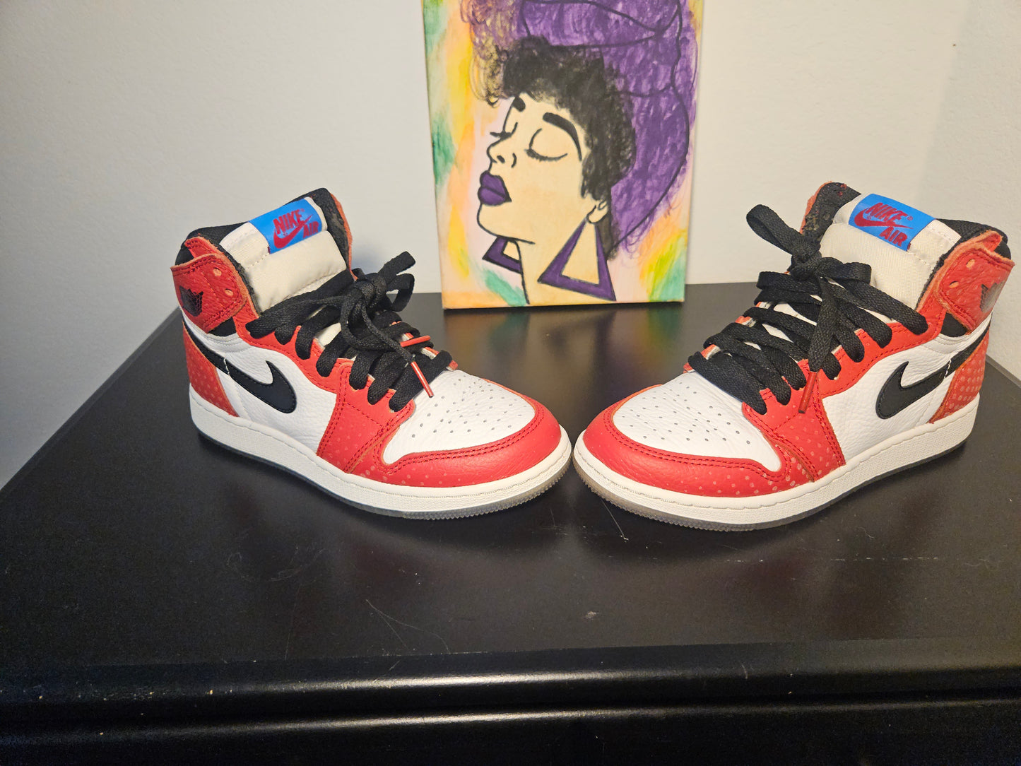 Size 4y - Kids Spiderman Jordan 1's