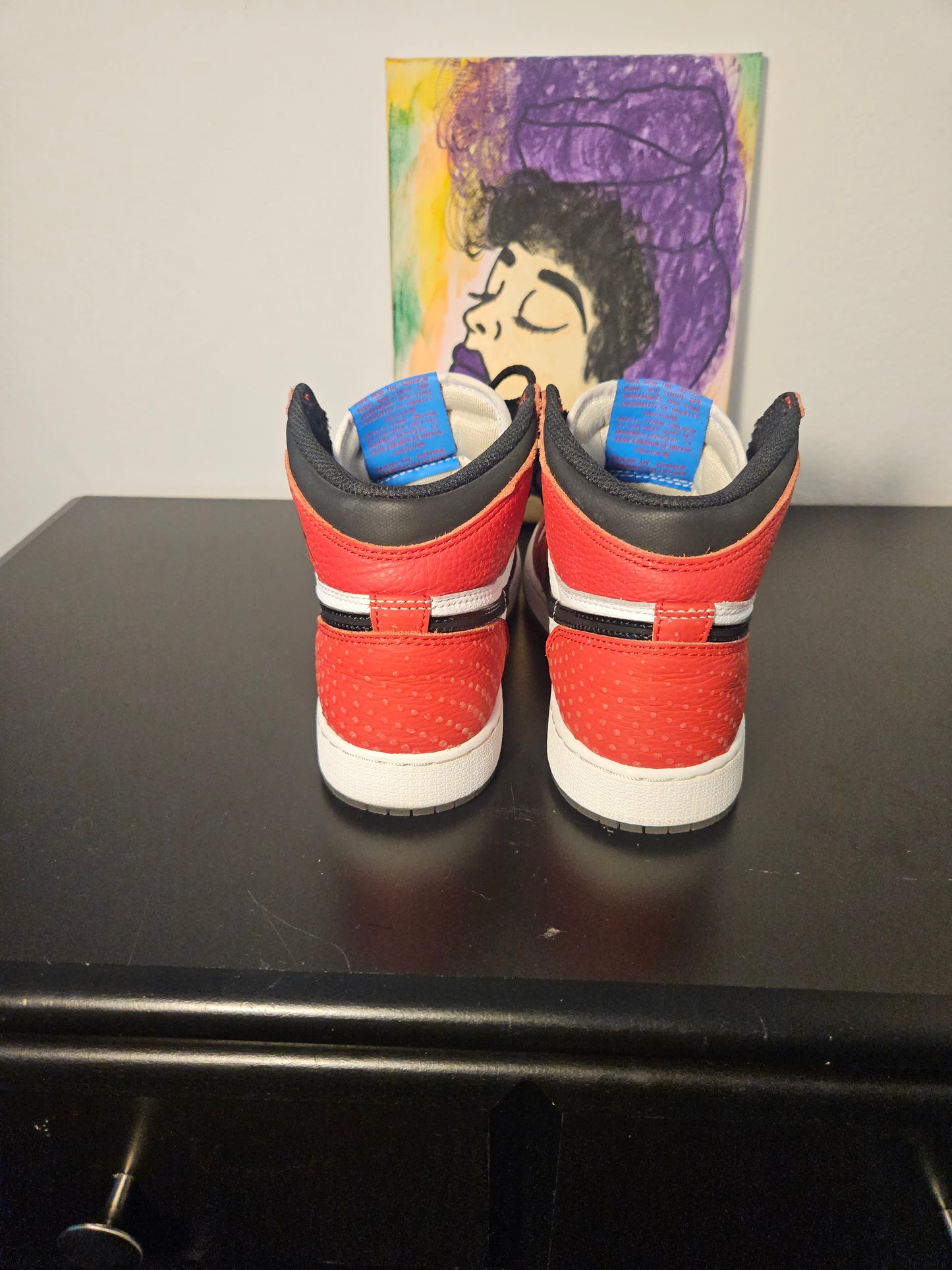 Size 4y - Kids Spiderman Jordan 1's