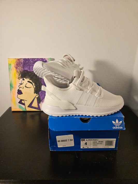 Size 4y - Adidas All White