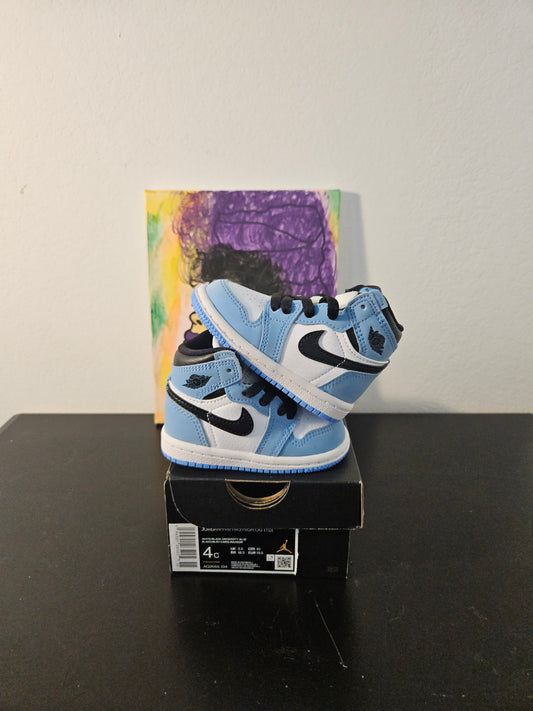 Size 4c - Kids University Blue Jordan 1's