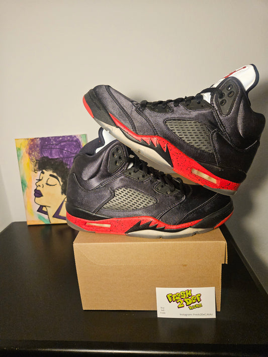 Size 8 - Used Mens Bred Satin Jordan 5's