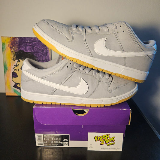 Size 11.5 - Orange Label Grey SB Dunks