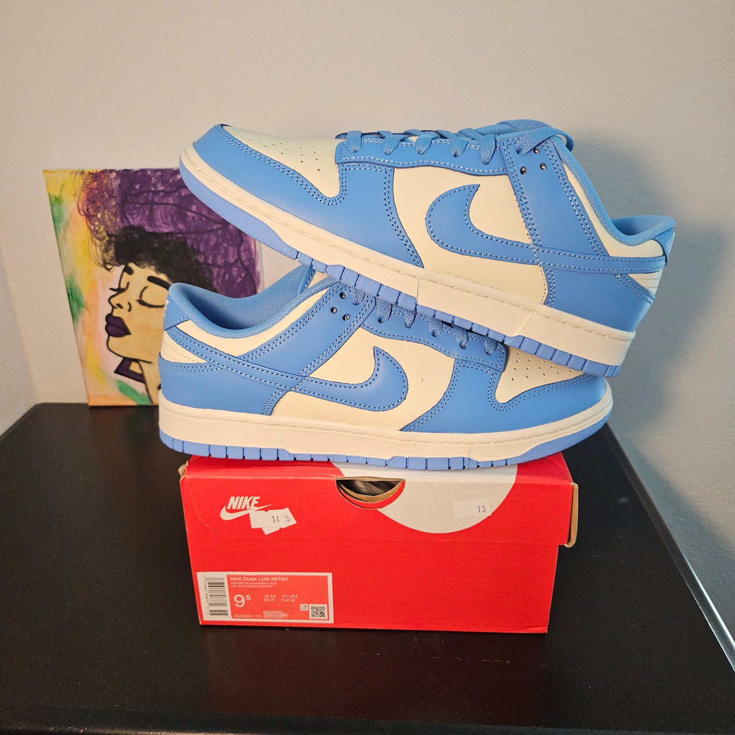 Size 9.5 - University Blue Nike Dunks