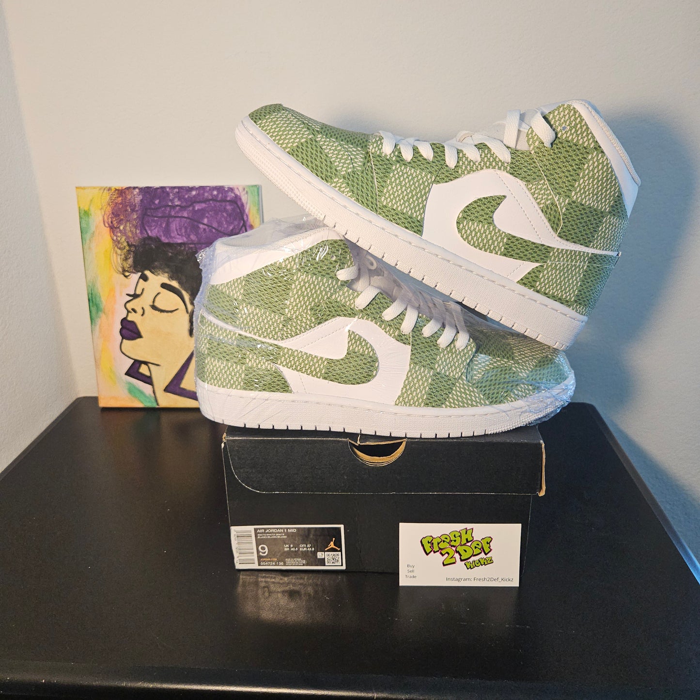 Size 9 - Custom AJ1 × Louis Vuitton's