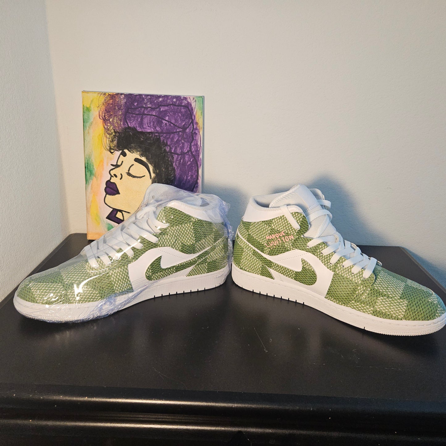 Size 9 - Custom AJ1 × Louis Vuitton's