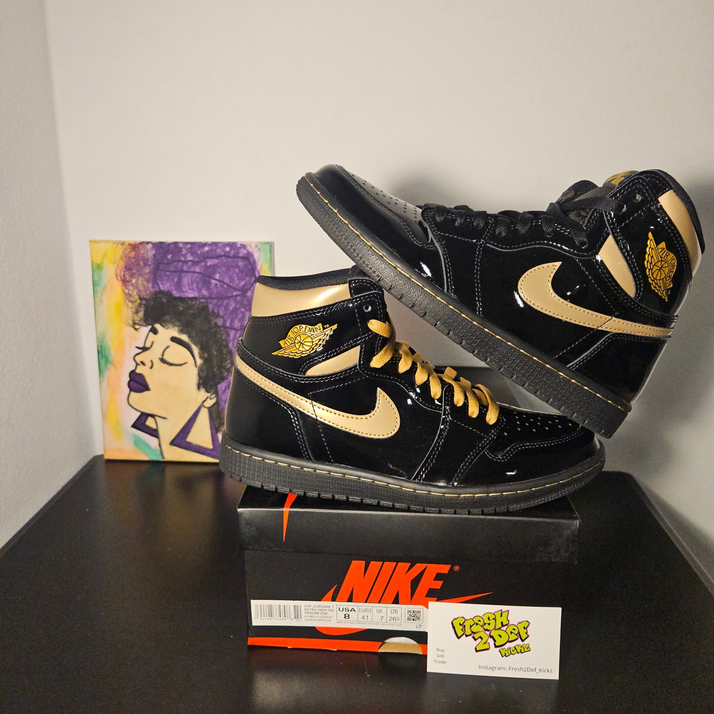 Size 8 - Metallic Gold Jordan 1's