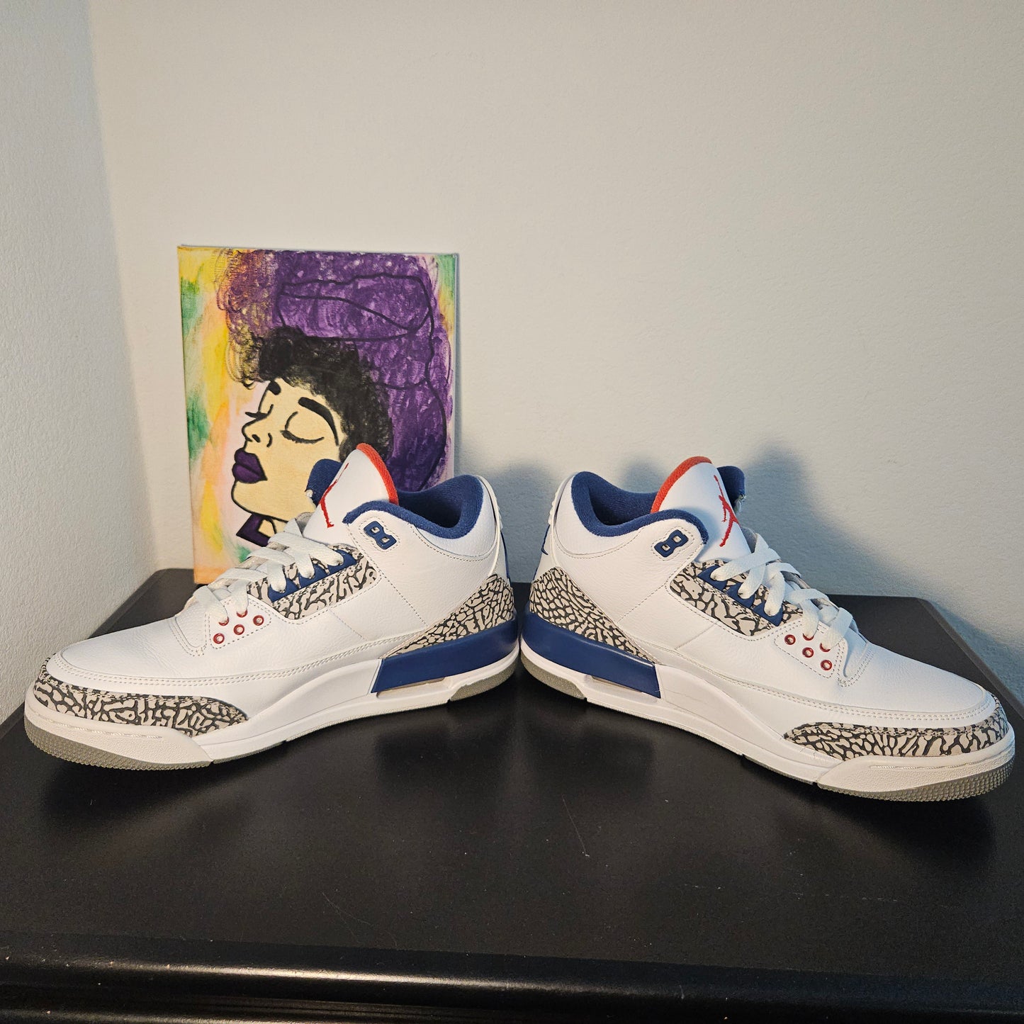 Size 9.5 - 2016 True Blue Jordan 3's - $220