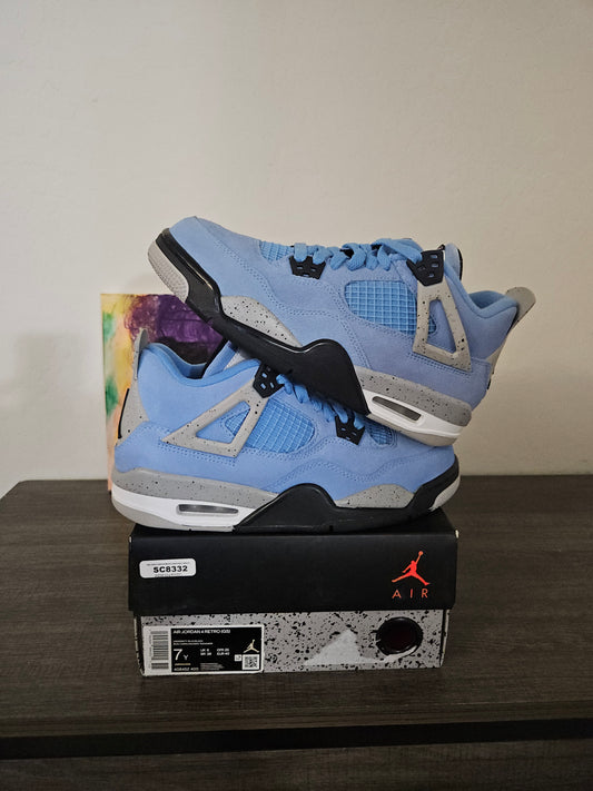 Size 7y - Youth University Blue Jordan 4's