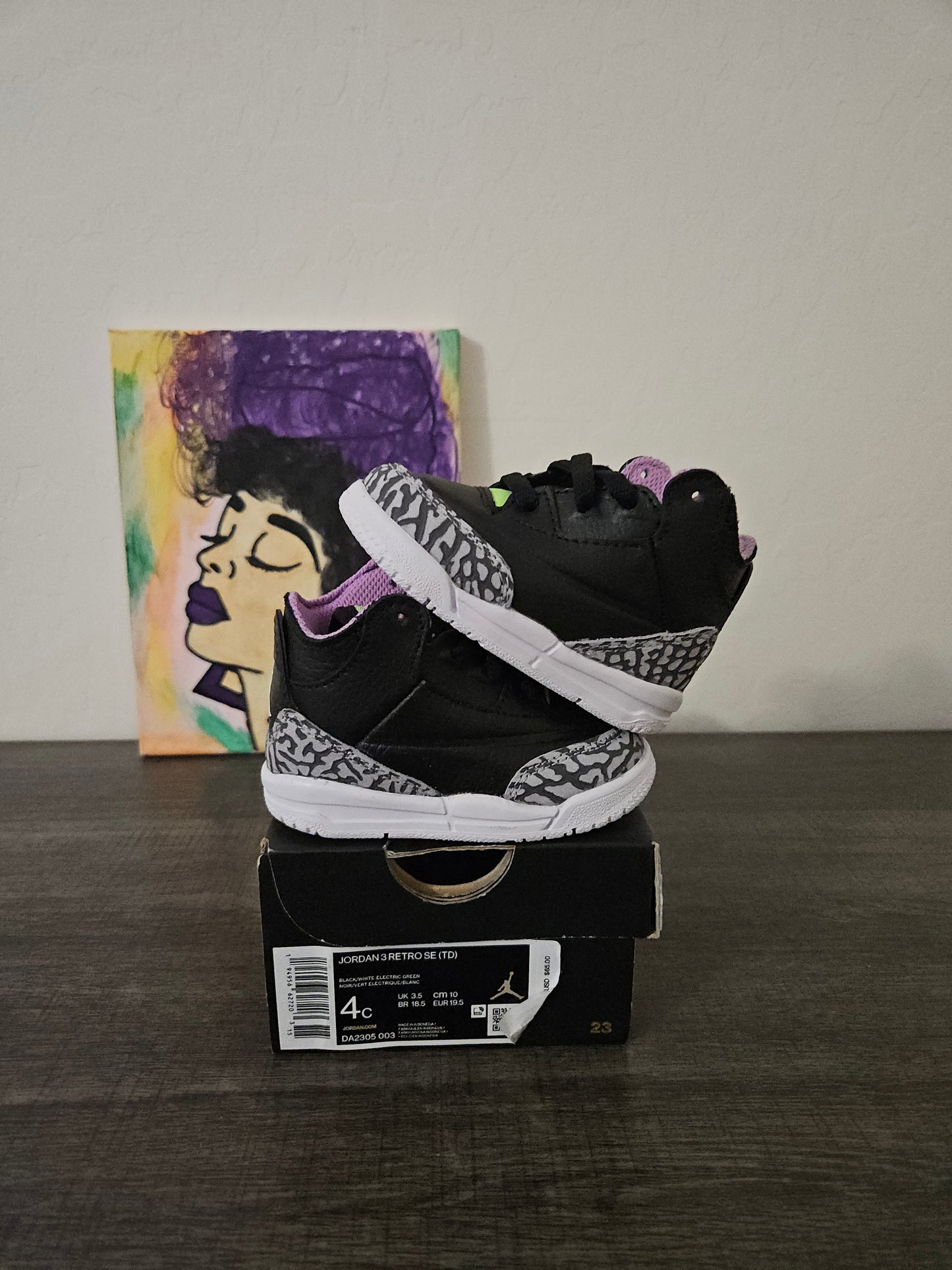 Size 4c -Kids Joker Jordan 3's