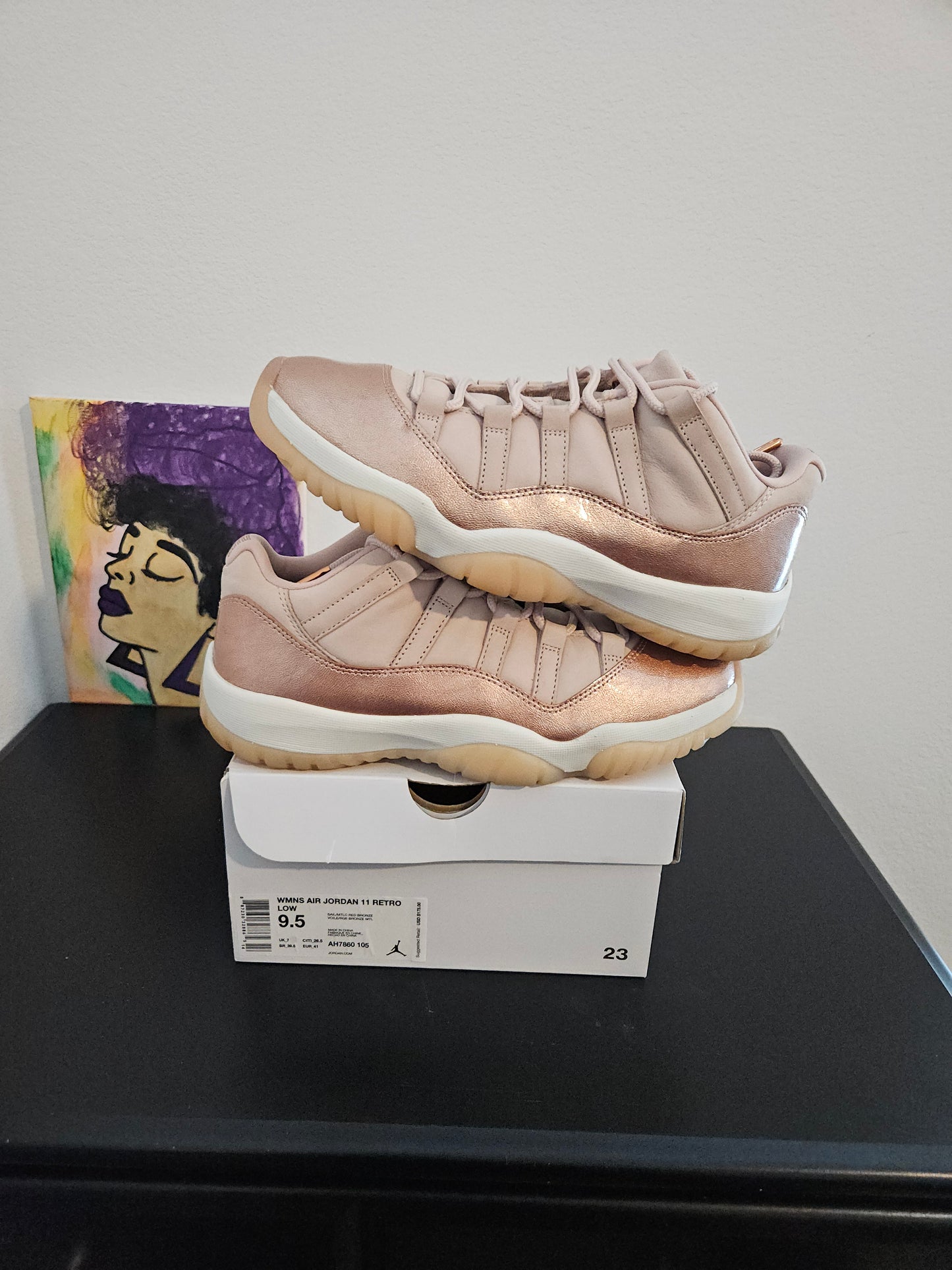 Size 8 (9.5w) Rose Gold Jordan 11's
