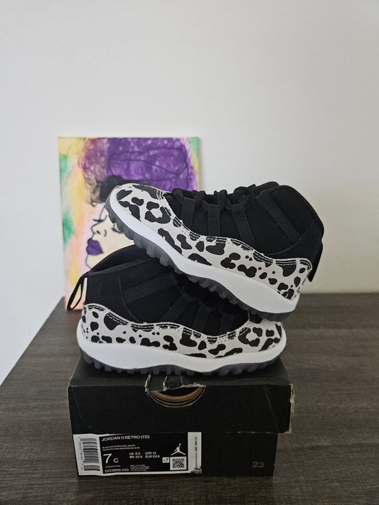 Size 7c - Kids Animal Jordan 11's - $100