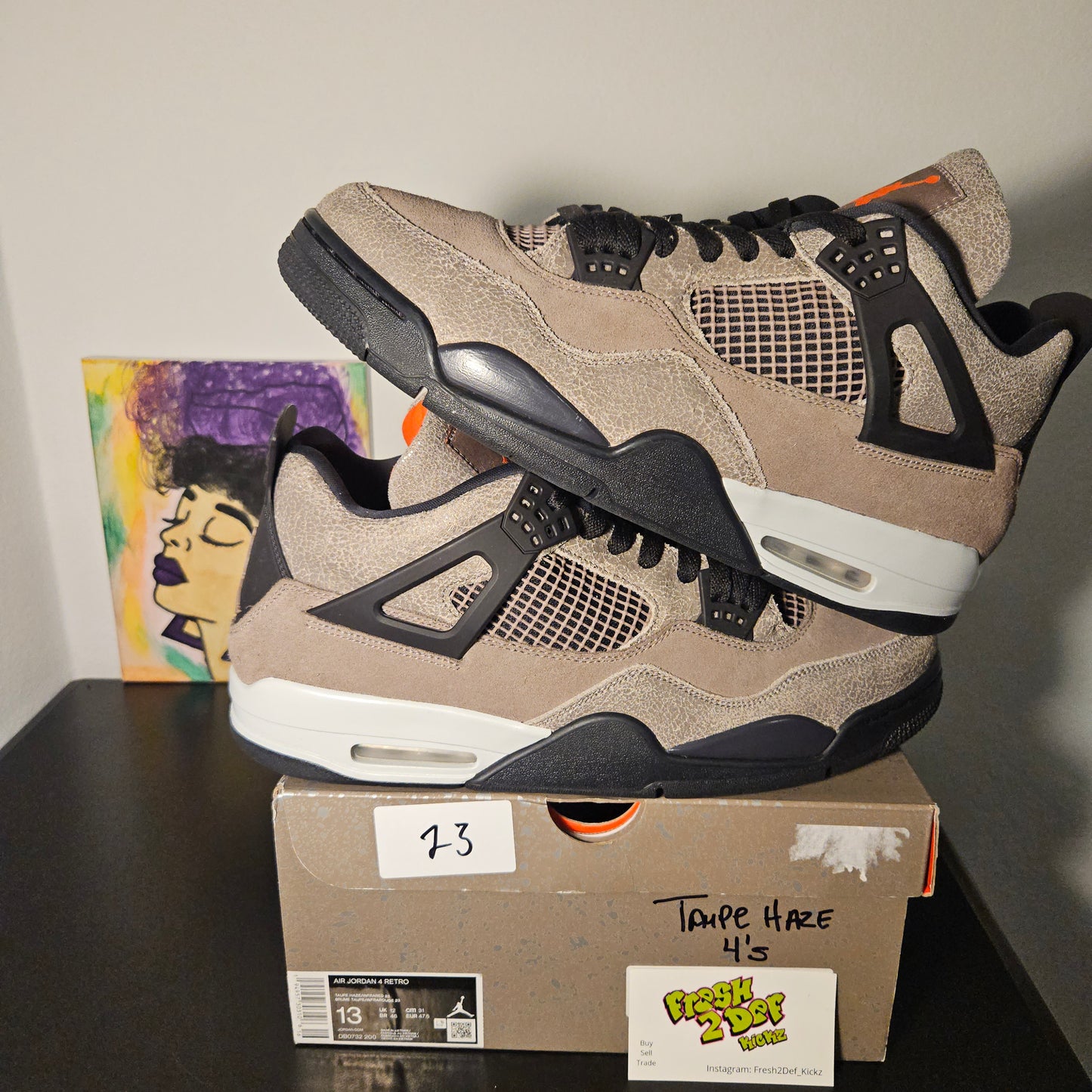 Size 13 - Taupe Haze Jordan 4's