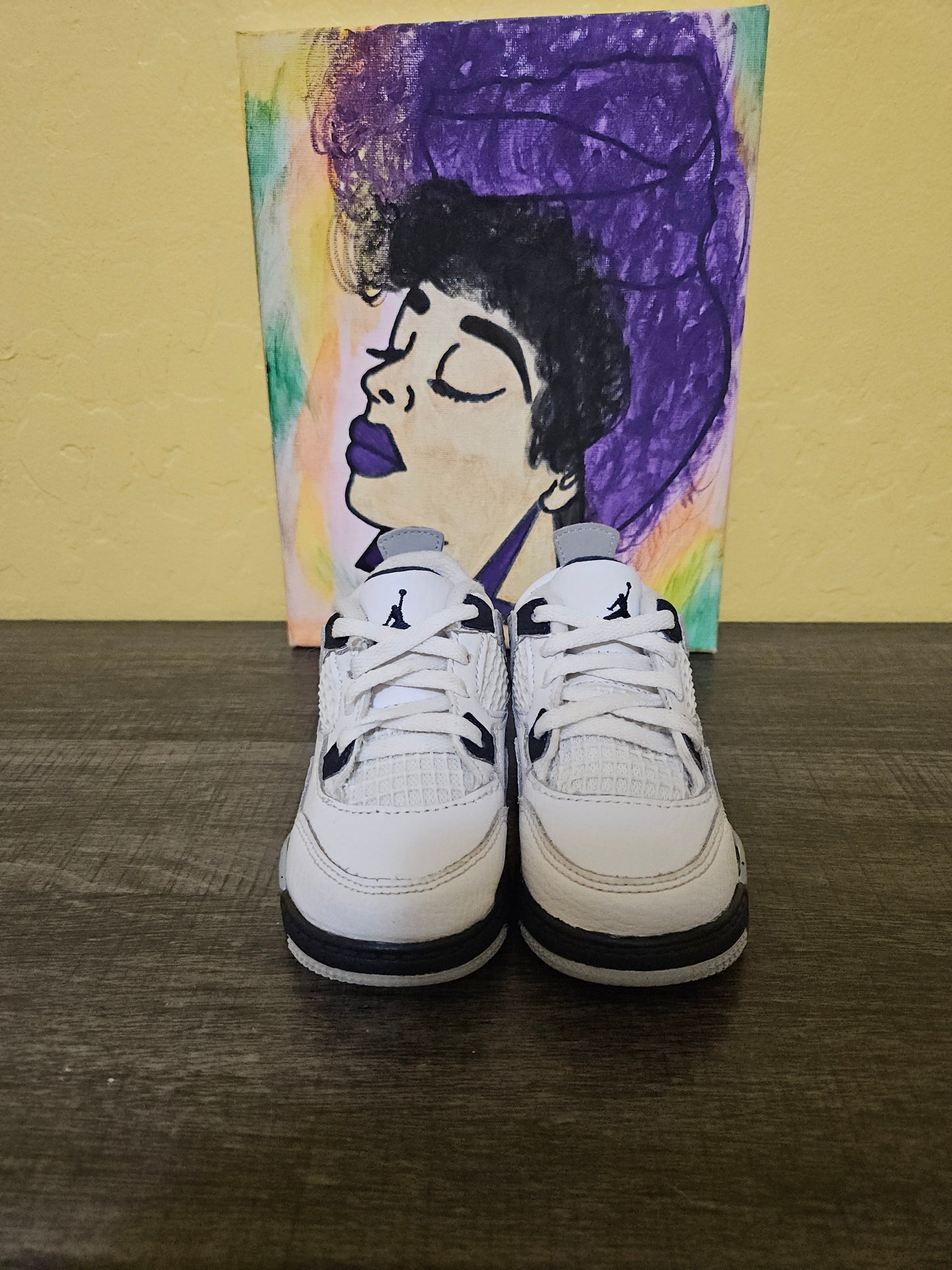 Size 6c - Kids Midnight Navy Jordan 4's