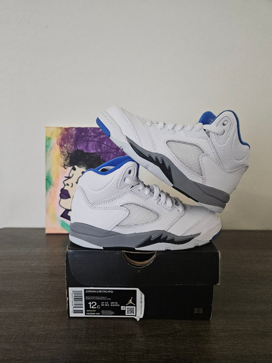 Size 12c - Kids Stealth Jordan 5's