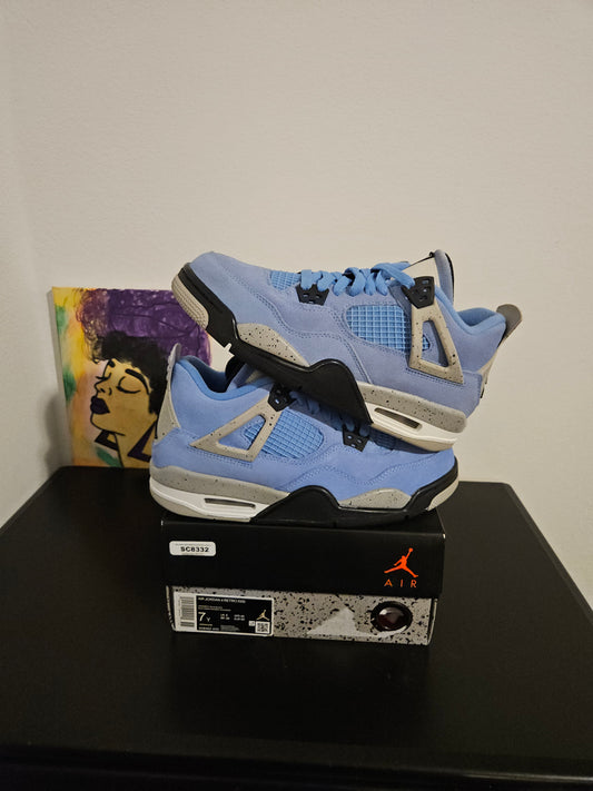 Size 7y - Uni Blue Jordan 4's