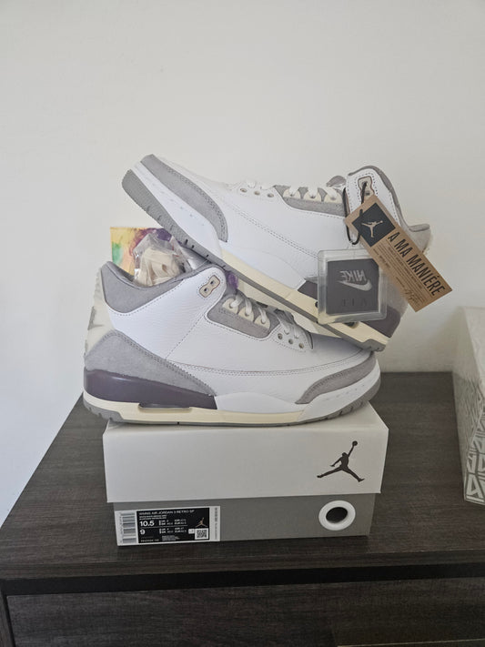 Size 9 Men - A Ma Maniere Jordan 3's