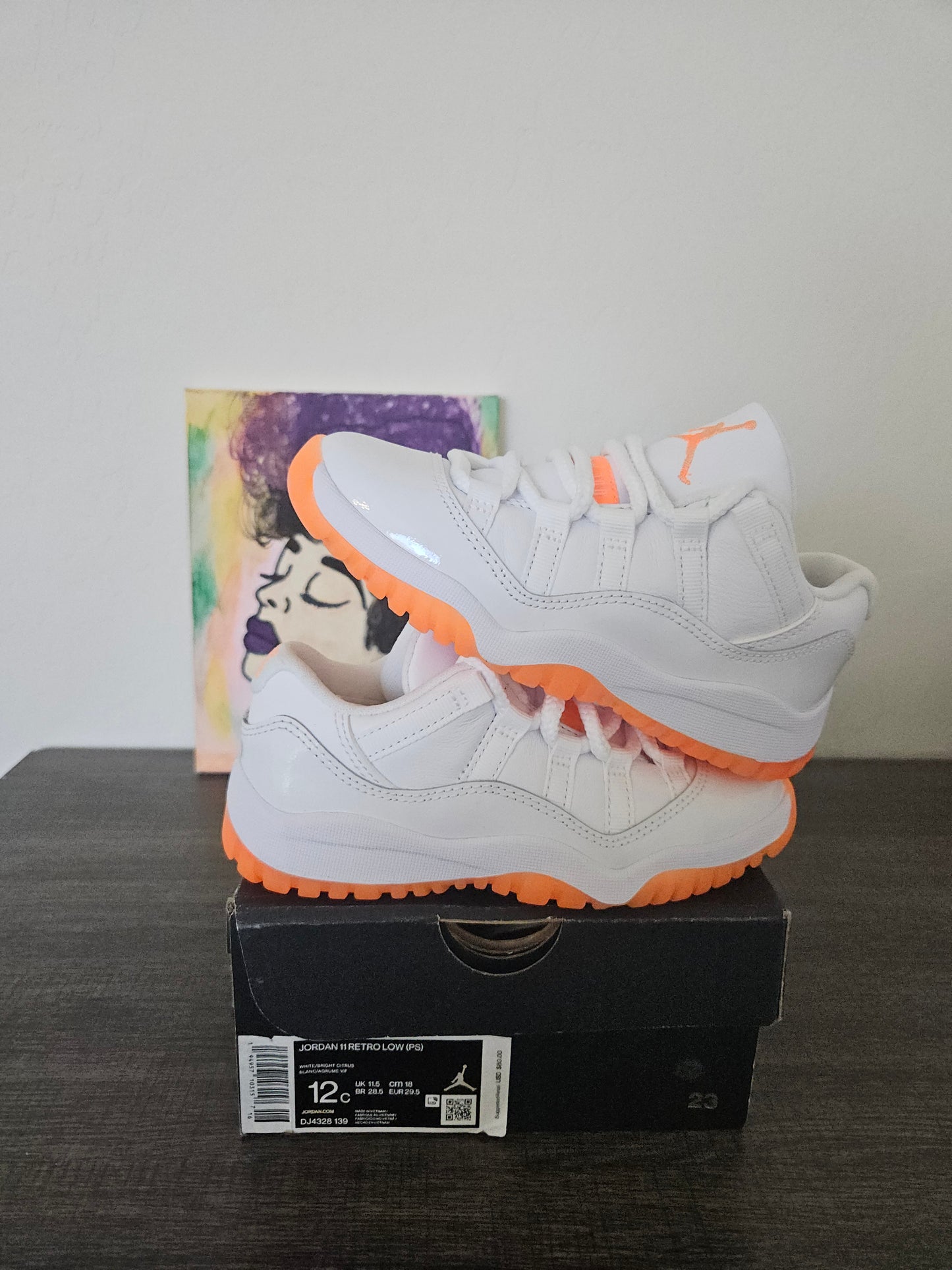 Size 12c - Kids Citrus Jordan 11 Low's