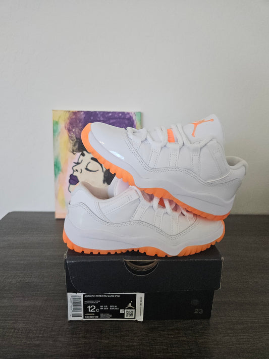 Size 12c - Kids Citrus Jordan 11 Low's