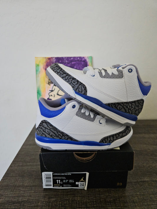 Size 11c - Racer Blue Jordan 3's