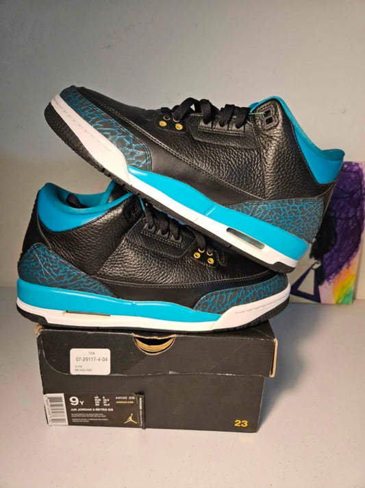 Size 9y - Rio Teal Jordan 3's