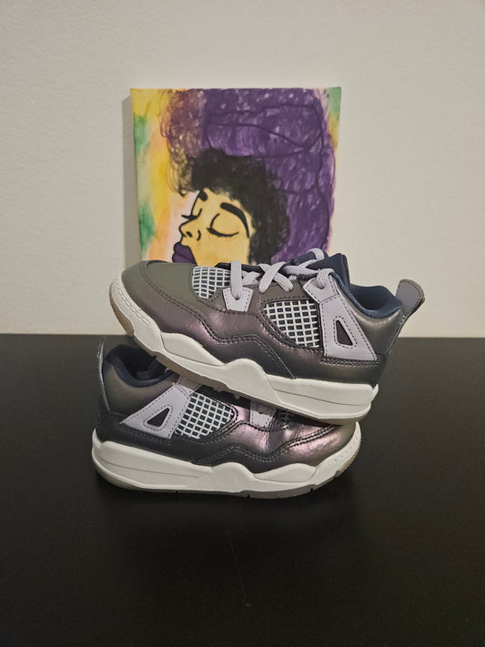 Size 9c - Kids Purple Jordan 4's