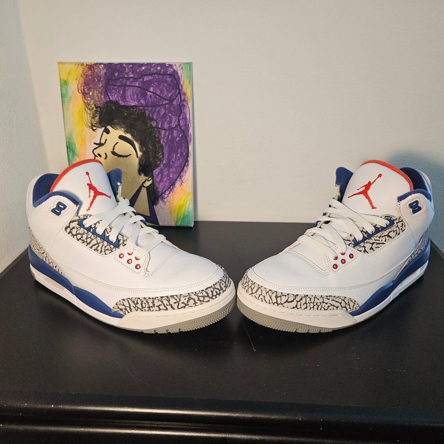 Size 9.5 - 2016 True Blue Jordan 3's - $220