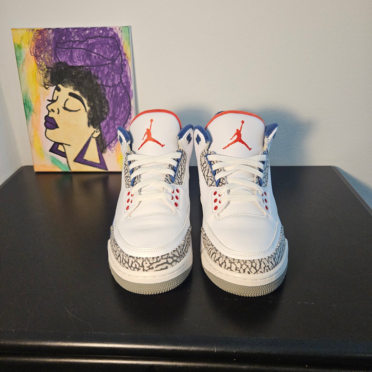 Size 9.5 - 2016 True Blue Jordan 3's - $220