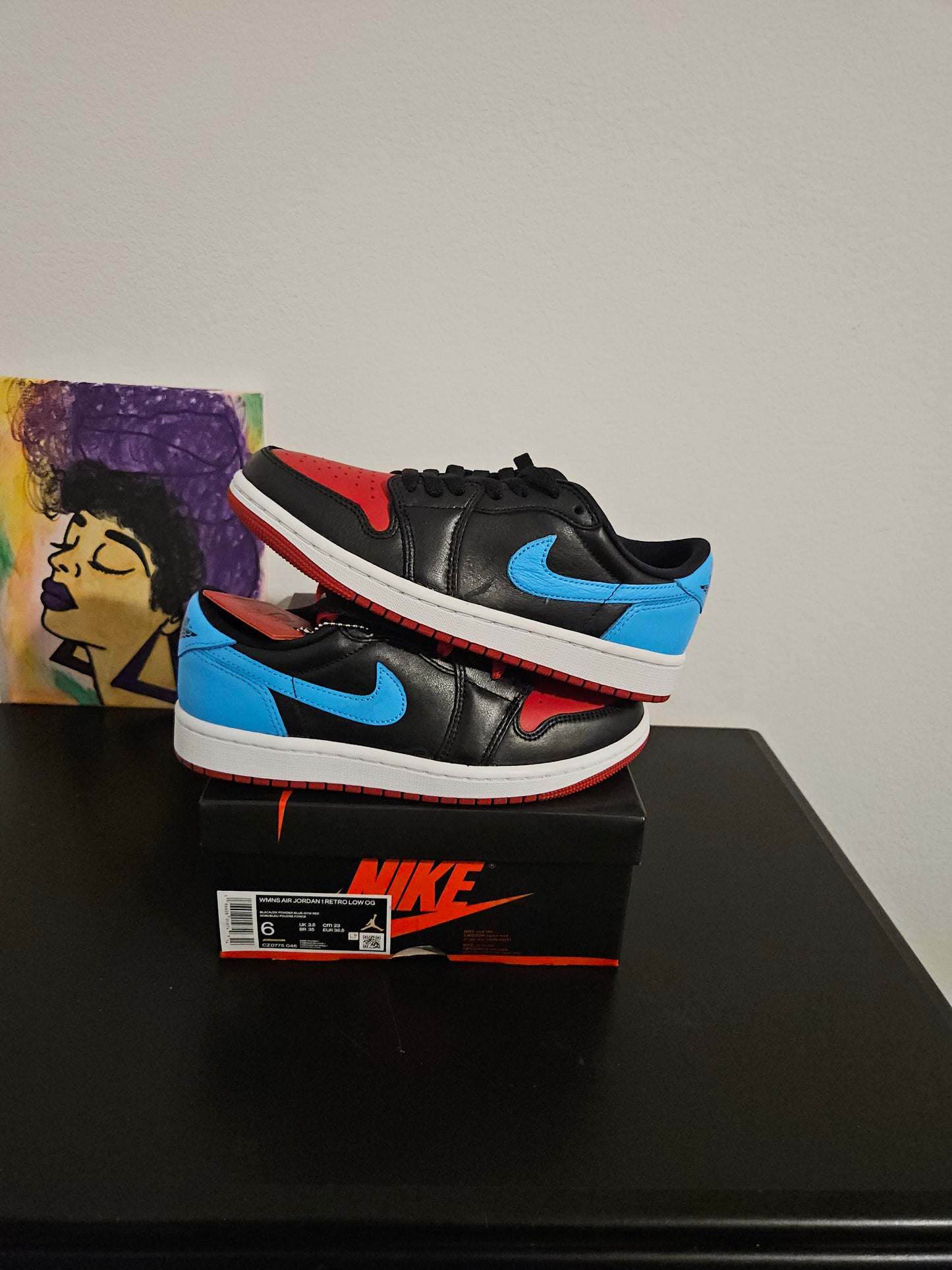 Size 6y - NC to CHI Jordan 1 Low's