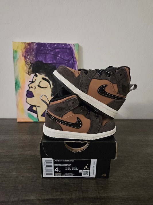 Size 4c - Kids Brown Jordan 1's