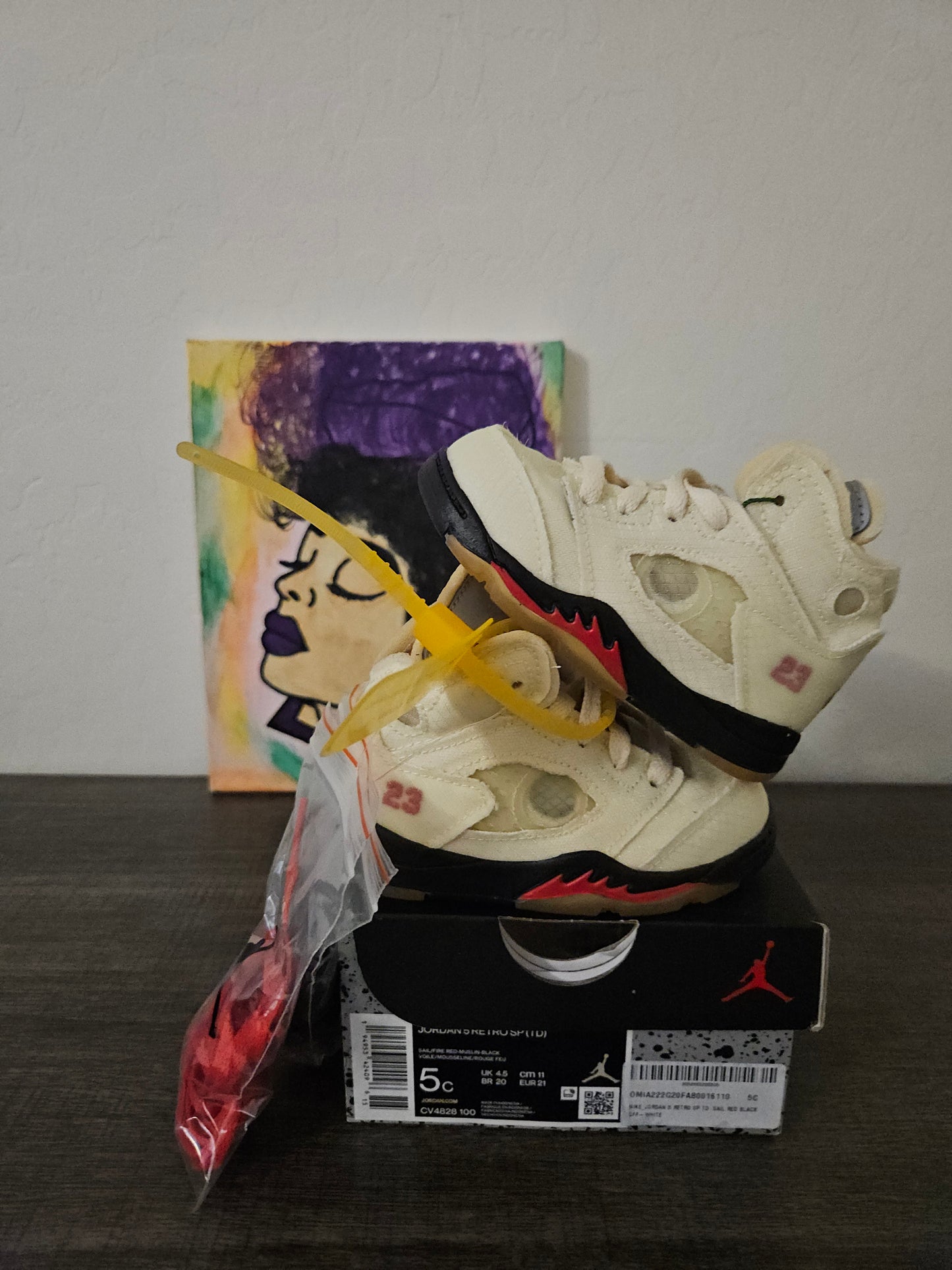 Size 5c - Kids Off White Jordan 5's - $175
