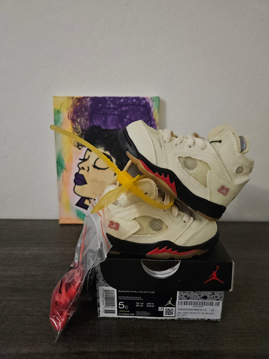 Size 5c - Kids Off White Jordan 5's - $175