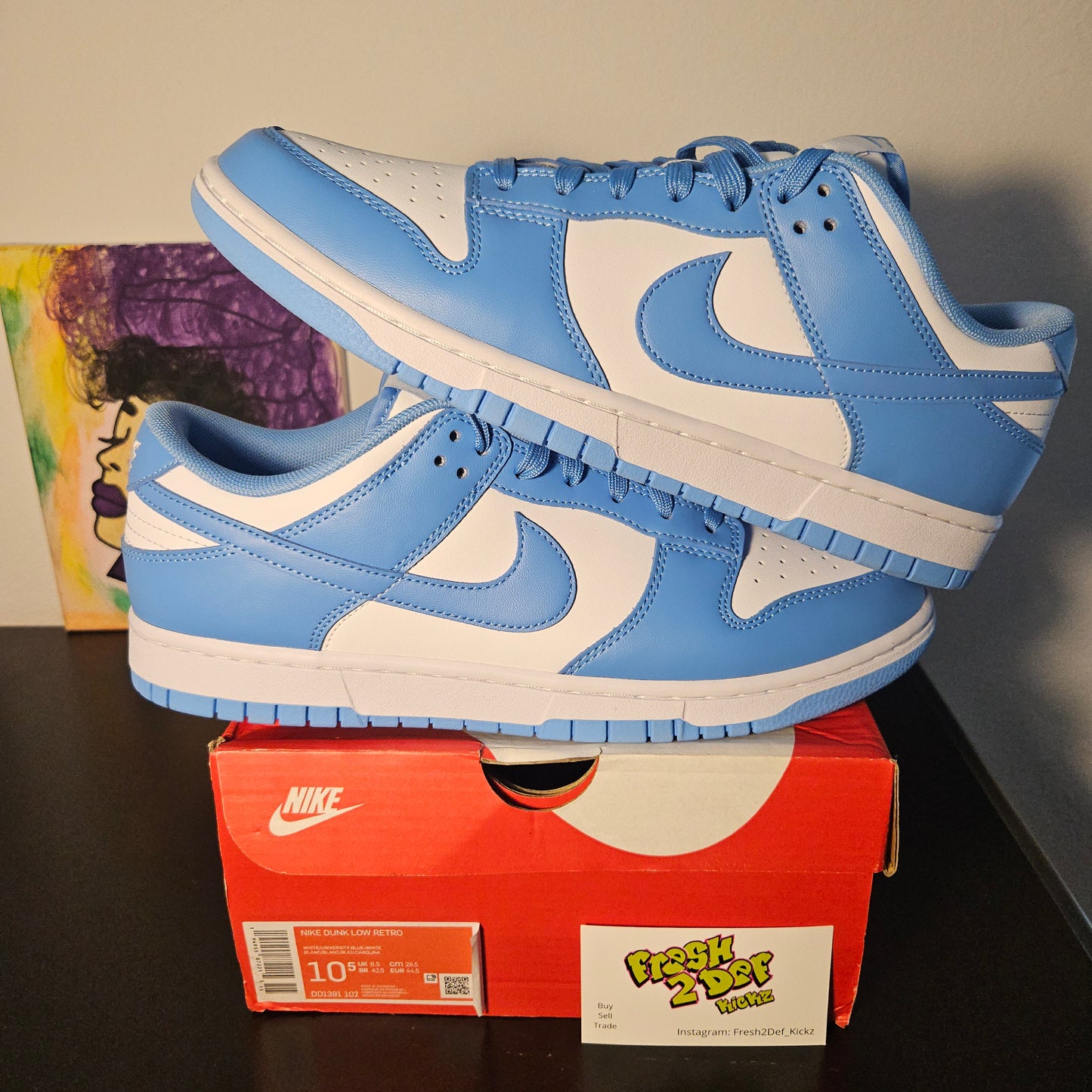 Size 10.5 - New UNC Nike Dunks