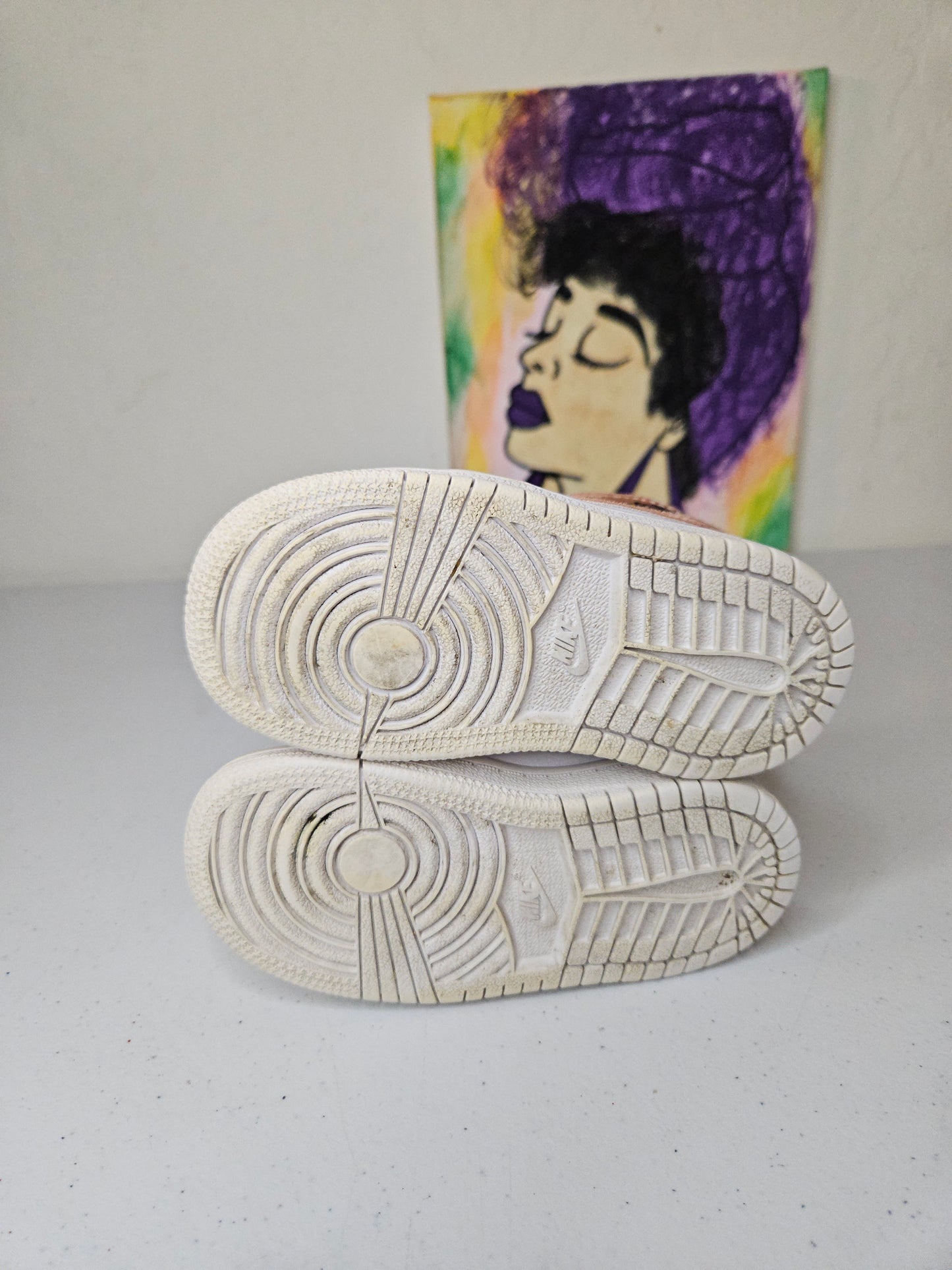 Size 6c - Kids Satin Rise Gold Jordan 1's