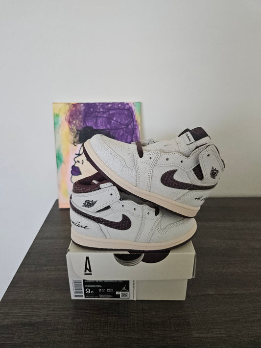Size 9c - Kids A Ma Maniere Jordan 1's